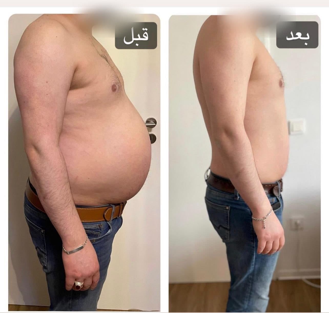 Before-and-after body transformation, Baash Pro personal training client 43